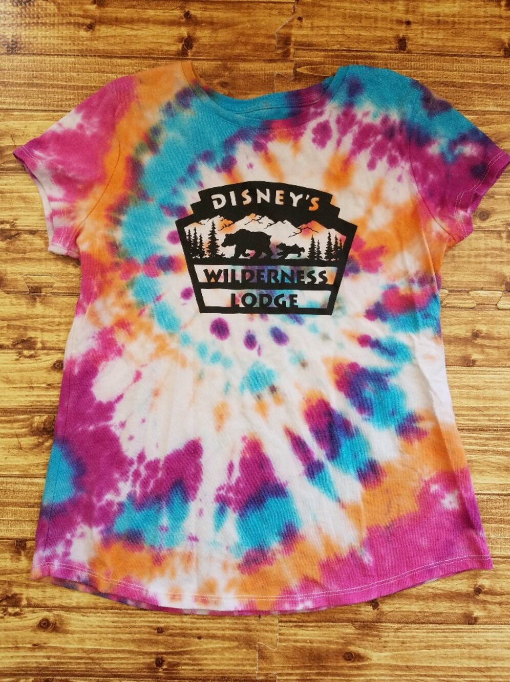 Walt Disney World Wilderness Lodge Tie Dye Shirt Girls XL 14-16